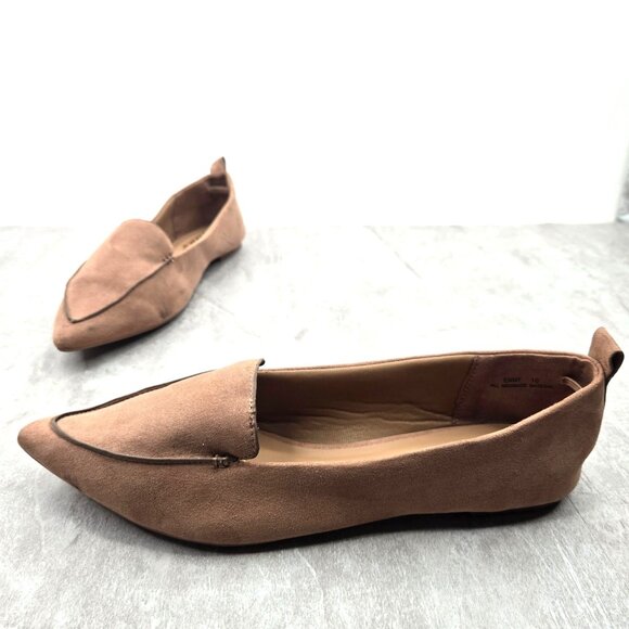 Lulus Shoes - Lulus Pointed Toe Flat Loafers Brown Slip On Minimalist Preppy Lightweight